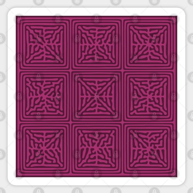 Turing Pattern Blocks (Purple Pink) Sticker by John Uttley